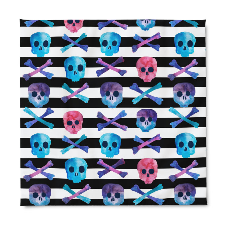 "Skulls and Stripes" Duvet Cover
