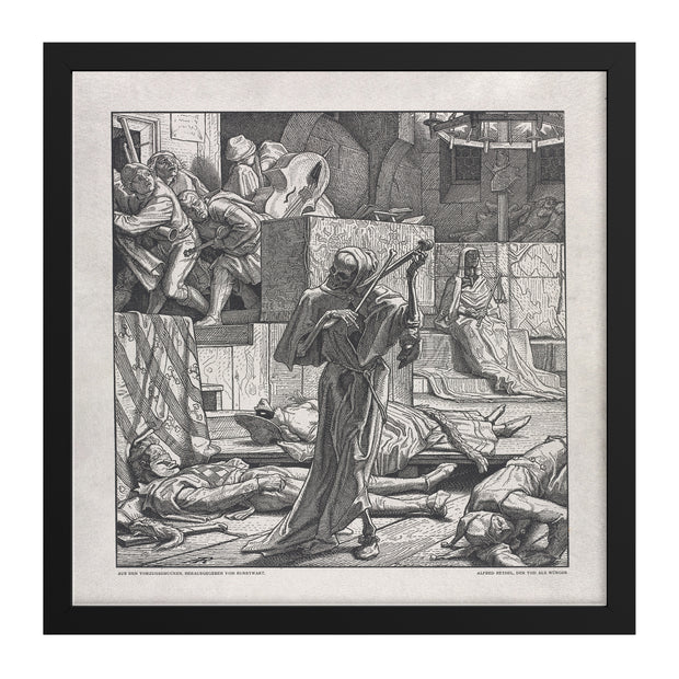 "Death as a Strangler" by Alfred Rethel Square Framed Art Print