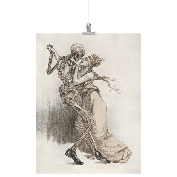 "The German Tango" (Lady Dances with Death) by Louis Raemaekers Matte Poster