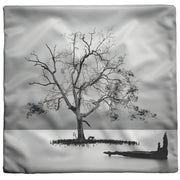 "Lone Tree in Water" Throw Pillow