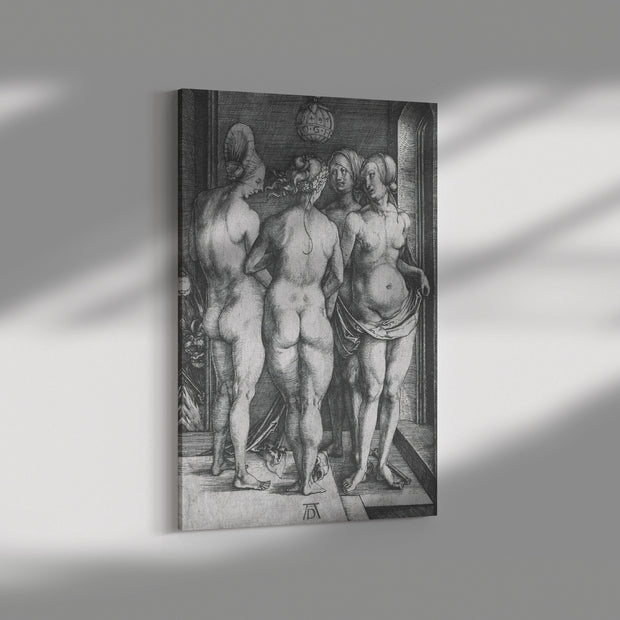 "The Four Witches" by Albrecht Dürer Rectangle Canvas Wrap