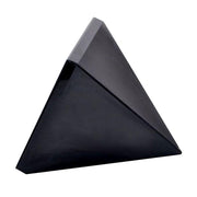 Natural Crystal Black Obsidian Stone Pyramid
