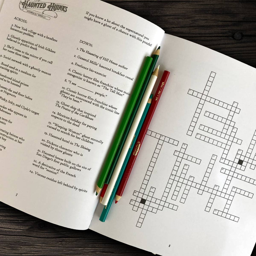 author of mazes and monsters crossword Bloodthirsty and Bewitched: An Activity Book for Strange & Unusual Adu –  Bleak Boutique