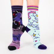 Cute vs Evil Unicorns Crew Sock Pack | 2 Designs