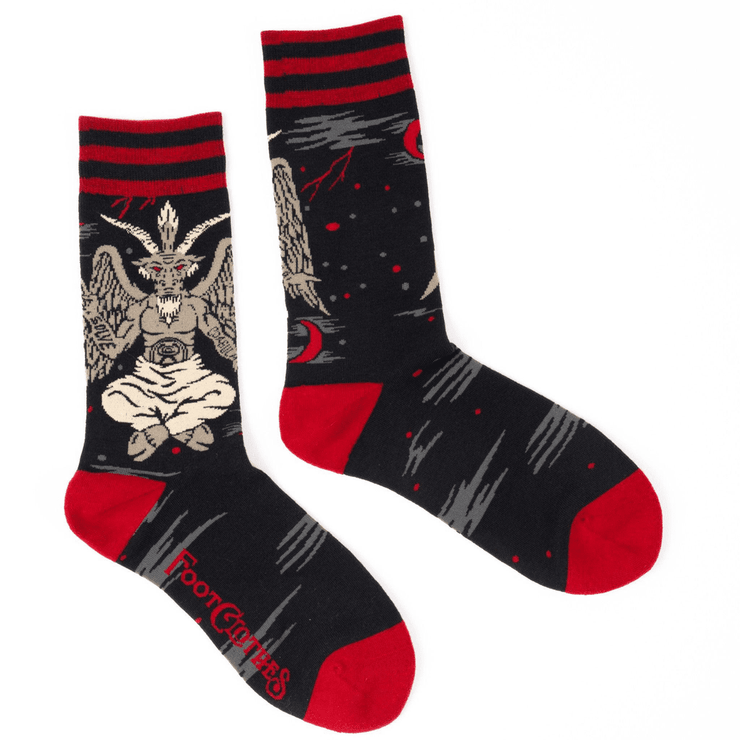 Evil Baphomet Ankle and Crew Sock Pack | 2 Designs
