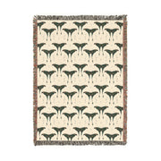 Luna Moth 100% Cotton Woven Throw Blanket