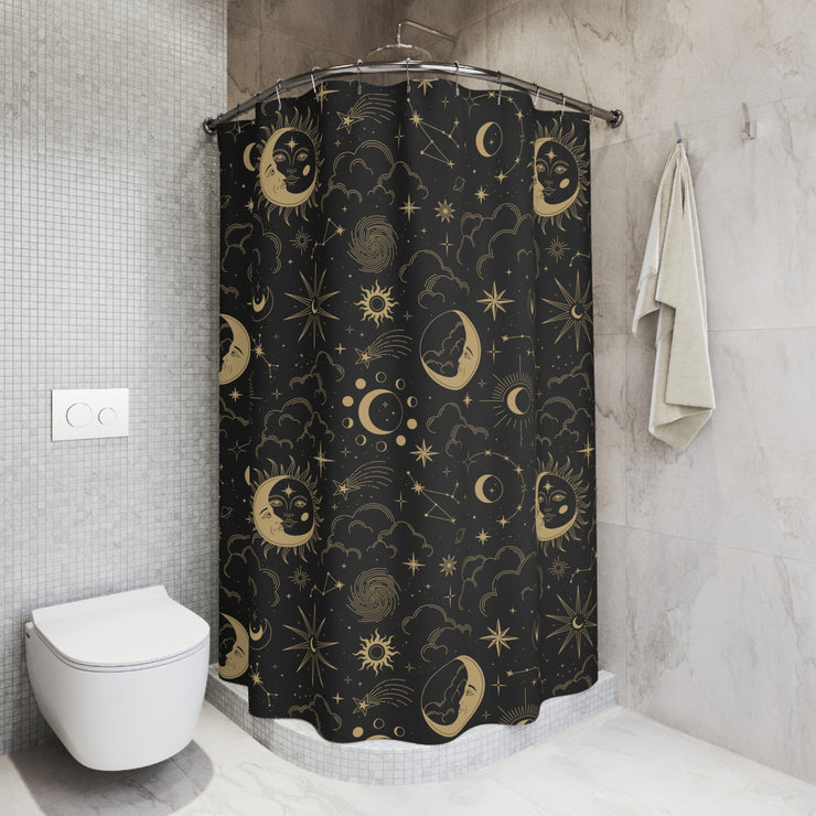 Rideau de douche en tissu « Constellations »