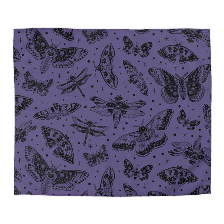 "Moth Kingdom" Microfiber Duvet Cover