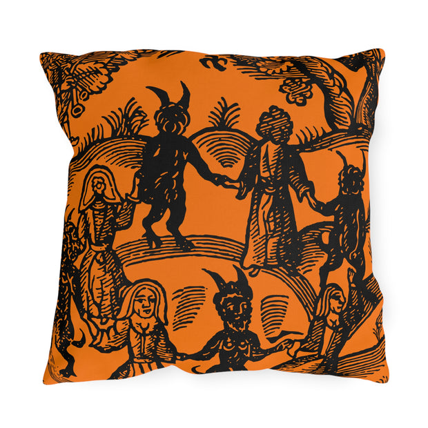 "Dance with the Devil" Outdoor Throw Pillows