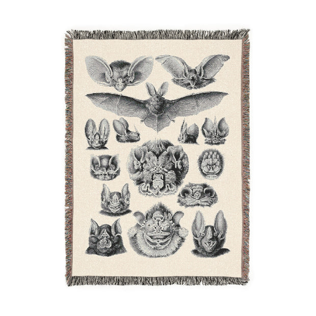 Chiroptera (Bats) 100% Cotton Woven Blanket