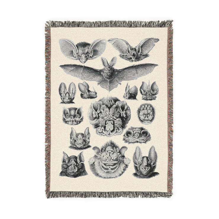 Chiroptera (Bats) 100% Cotton Woven Blanket