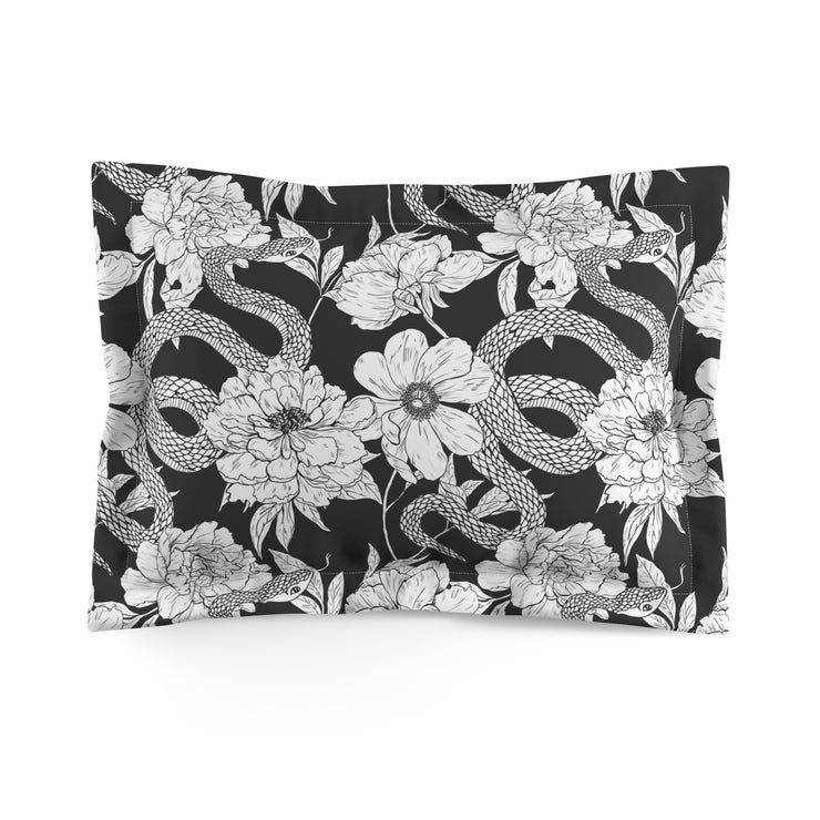 "Garden in Gray" Deluxe Microfiber Pillow Sham