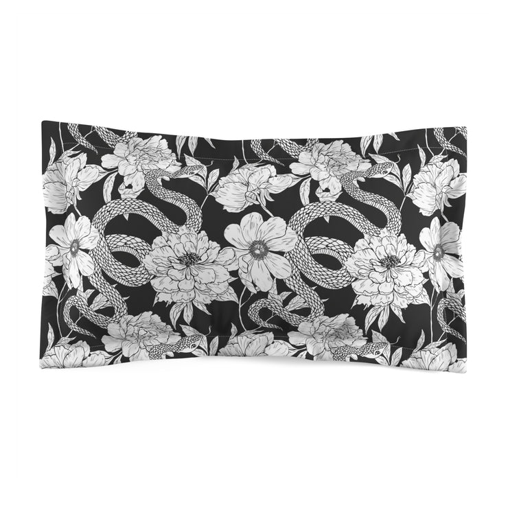 "Garden in Gray" Deluxe Microfiber Pillow Sham