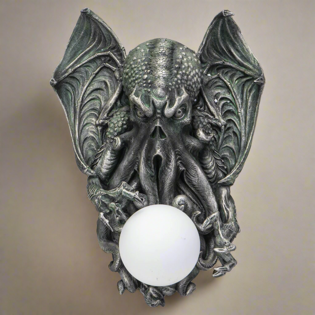 Abyssal Orb of Cthulhu Wall Sconce Lamp