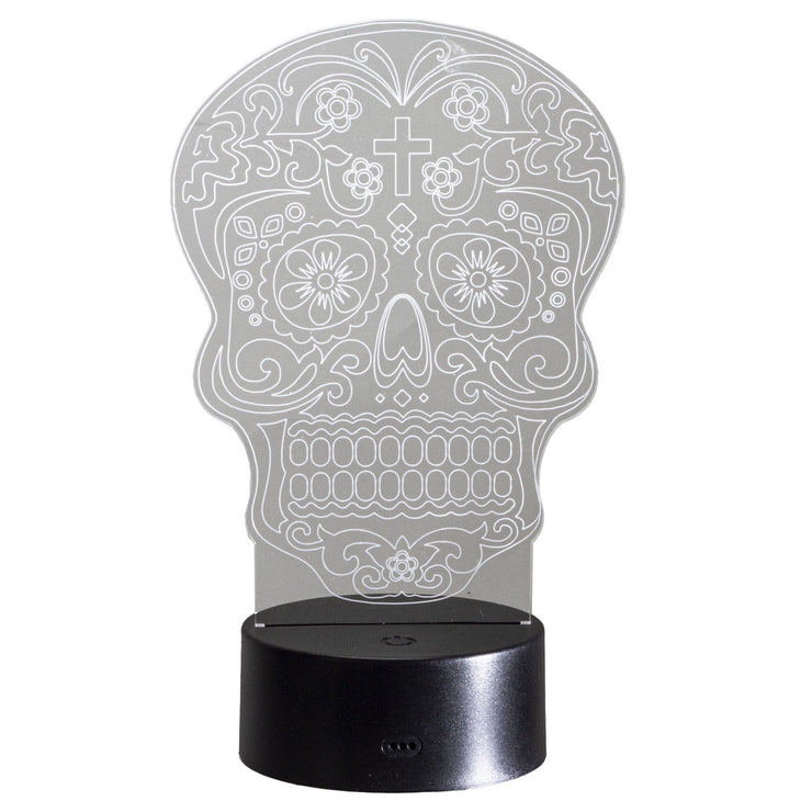 "Day of the Dead Skull" 3D Decorative Sign LED Light