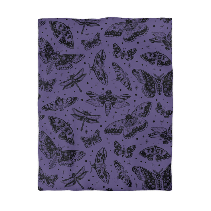 "Moth Kingdom" Microfiber Duvet Cover