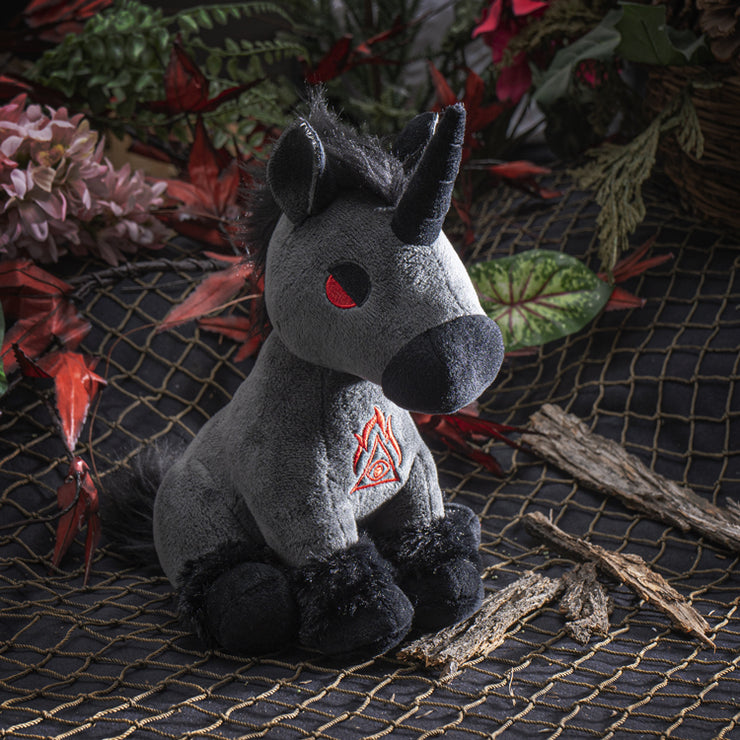 Hellions Series Black Unicorn Plush Toy