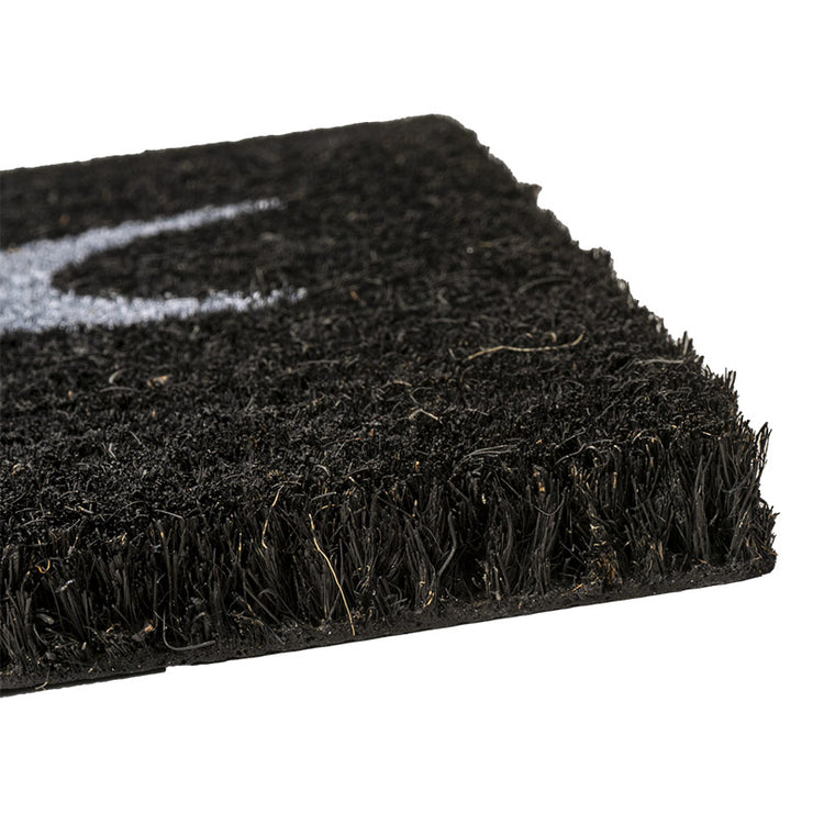 Moon Phase Black Coir Doormat