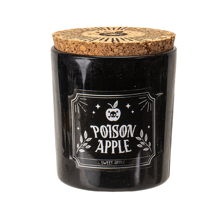 "Poison Apple" Black Glass Votive Candle