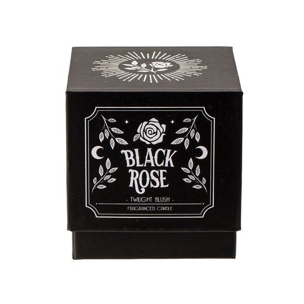 "Black Rose" Black Glass Votive Candle