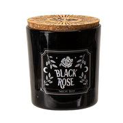 "Black Rose" Black Glass Votive Candle