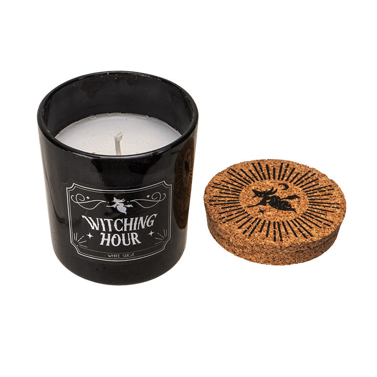 "Witching Hour" Black Glass Votive Candle