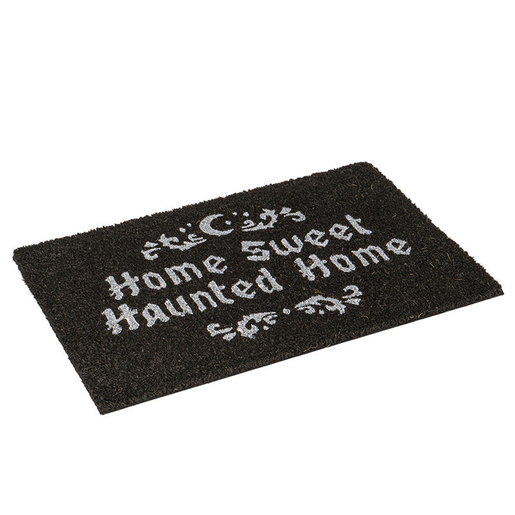 "Haunted Home" Black Coir Doormat