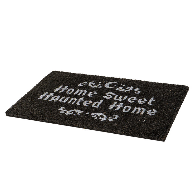 "Haunted Home" Black Coir Doormat