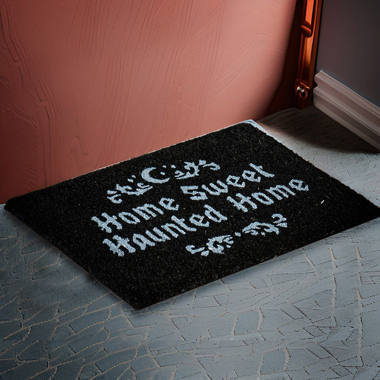 "Haunted Home" Black Coir Doormat