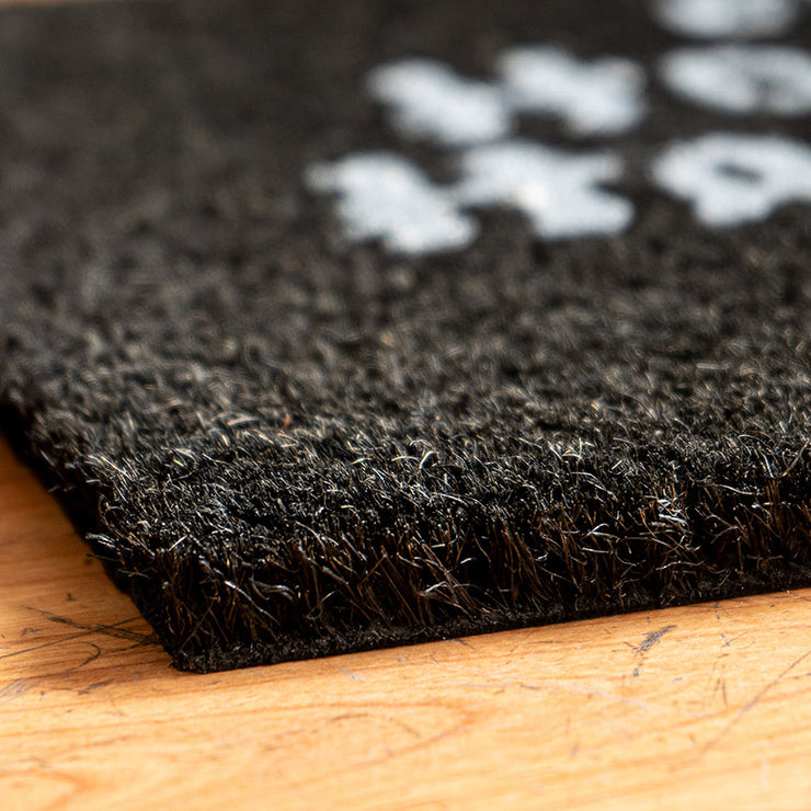 "Haunted Home" Black Coir Doormat