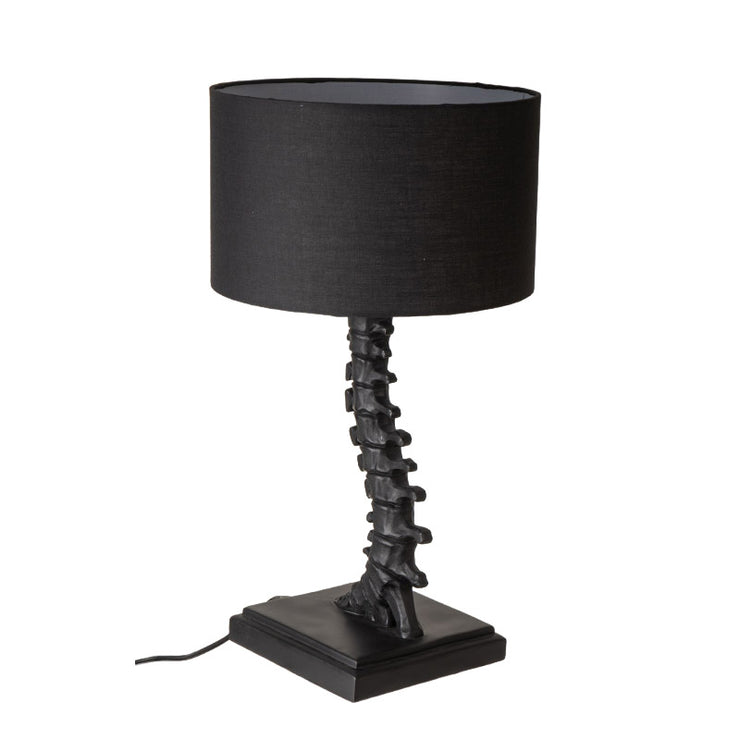 Vertebrae Table Lamp with Black Shade