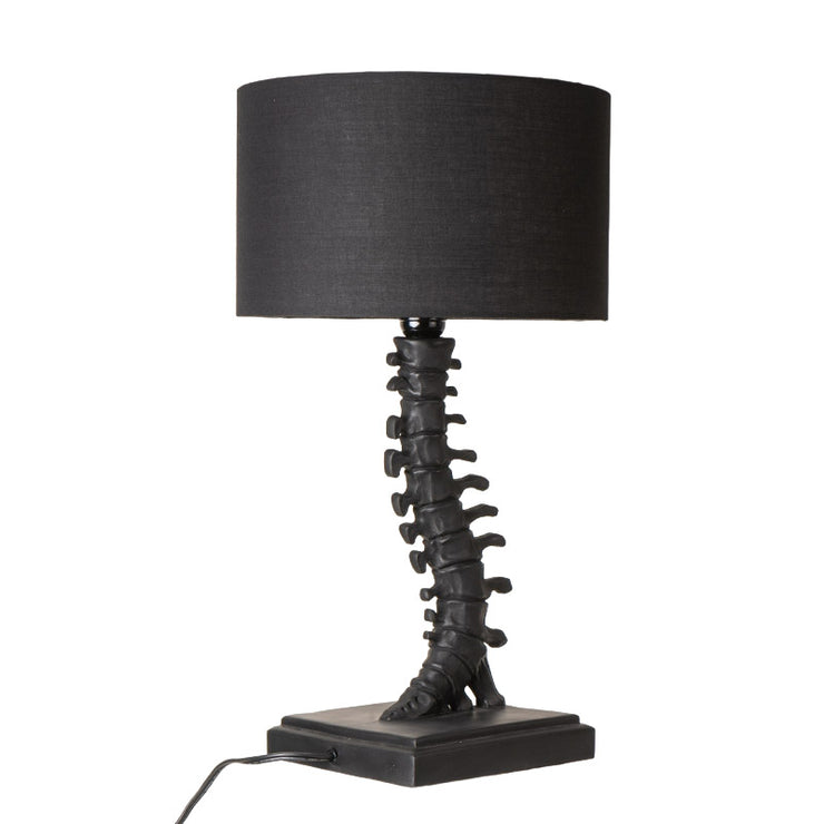 Vertebrae Table Lamp with Black Shade