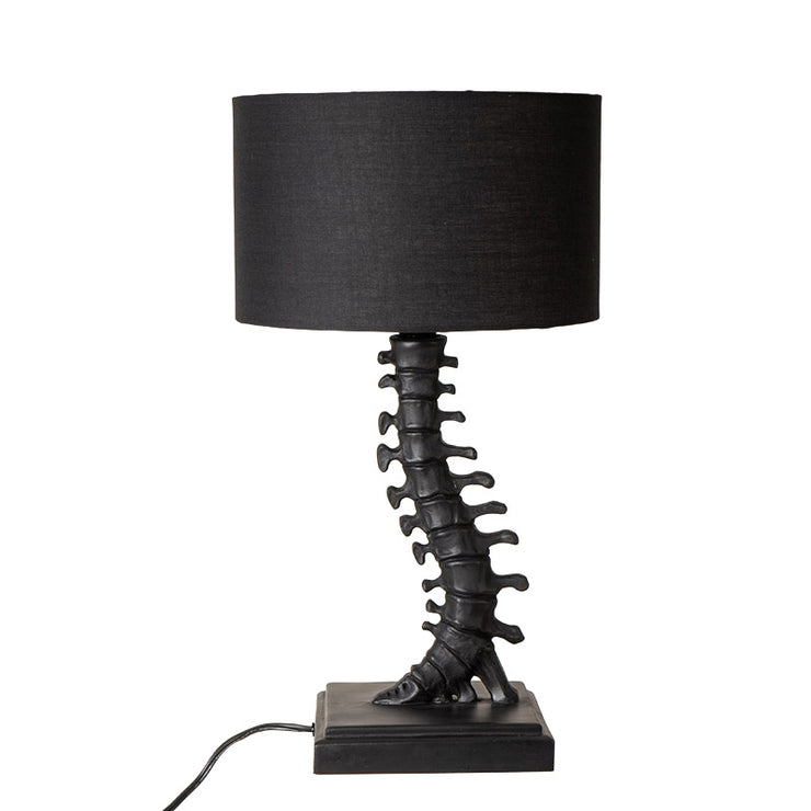 Vertebrae Table Lamp with Black Shade