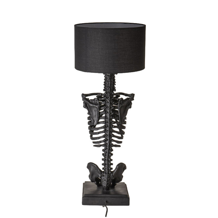 Skeletal Remains Table Lamp with Black Shade