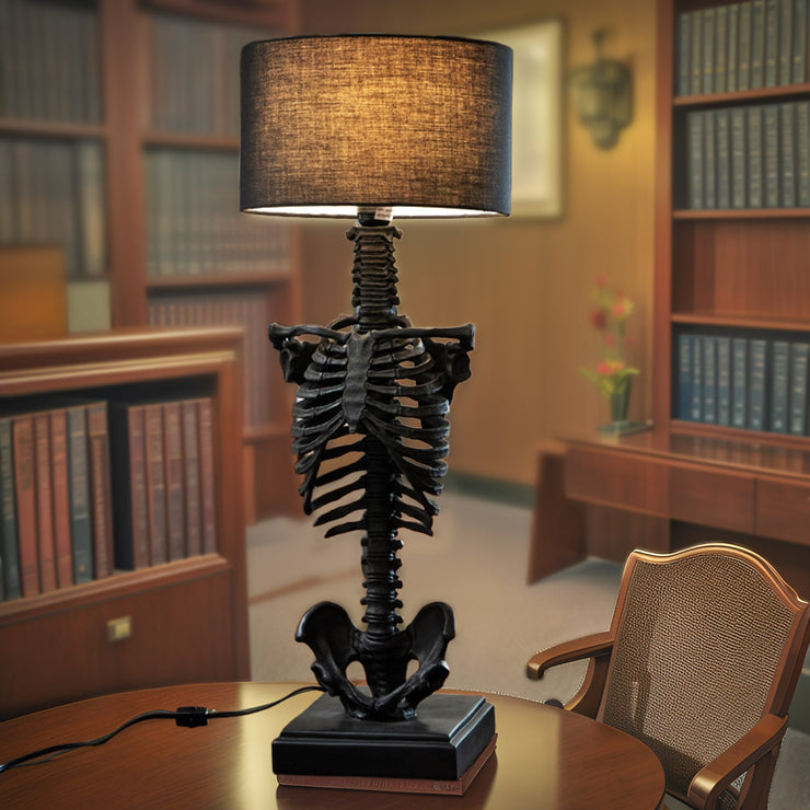 Skeletal Remains Table Lamp with Black Shade