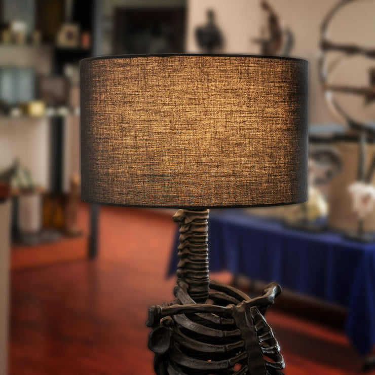 Skeletal Remains Table Lamp with Black Shade