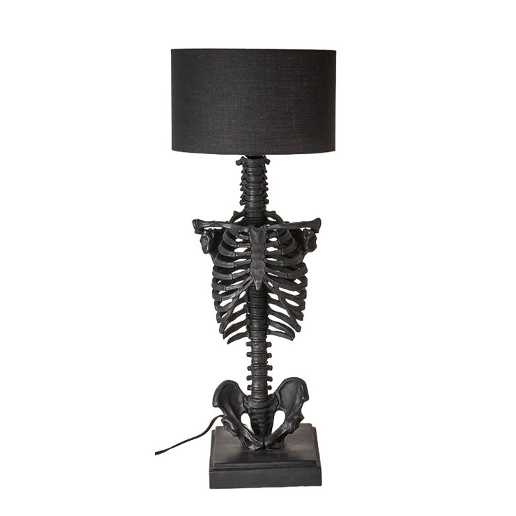 Skeletal Remains Table Lamp with Black Shade