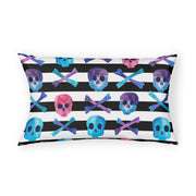 "Skulls and Stripes" Microfiber Pillow Shams