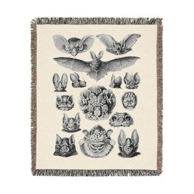 Chiroptera (Bats) 100% Cotton Woven Blanket