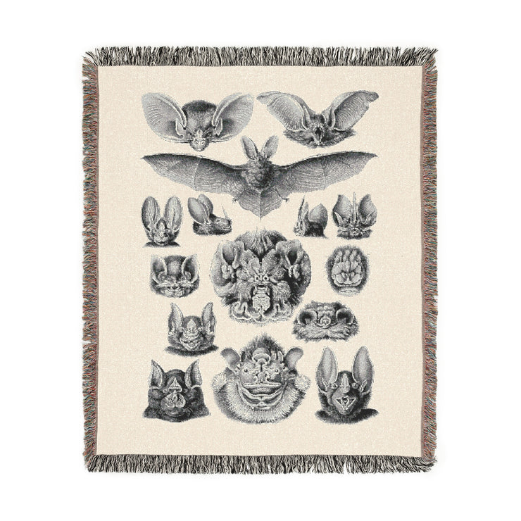 Chiroptera (Bats) 100% Cotton Woven Blanket