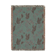 Spooky Spells, Bats, and Mushrooms 100% Cotton Woven Throw Blanket