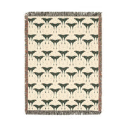 Luna Moth 100% Cotton Woven Throw Blanket