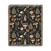 Dark Forest 100% Cotton Woven Throw Blanket
