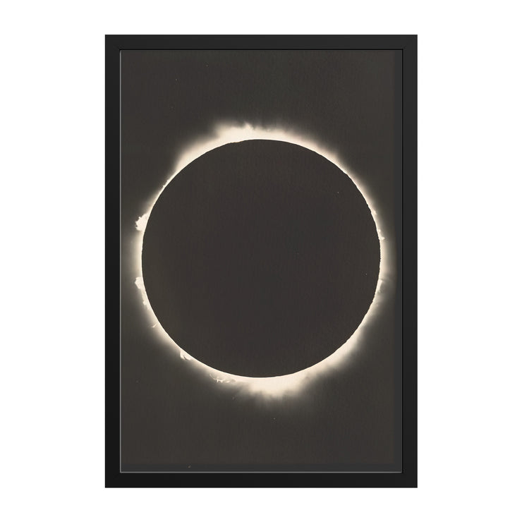 "Photographie de l'éclipse solaire de 1927" Impression encadrée rectangulaire