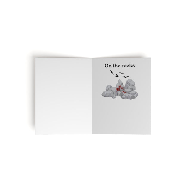 "On The Rocks" Funny Greeting Cards