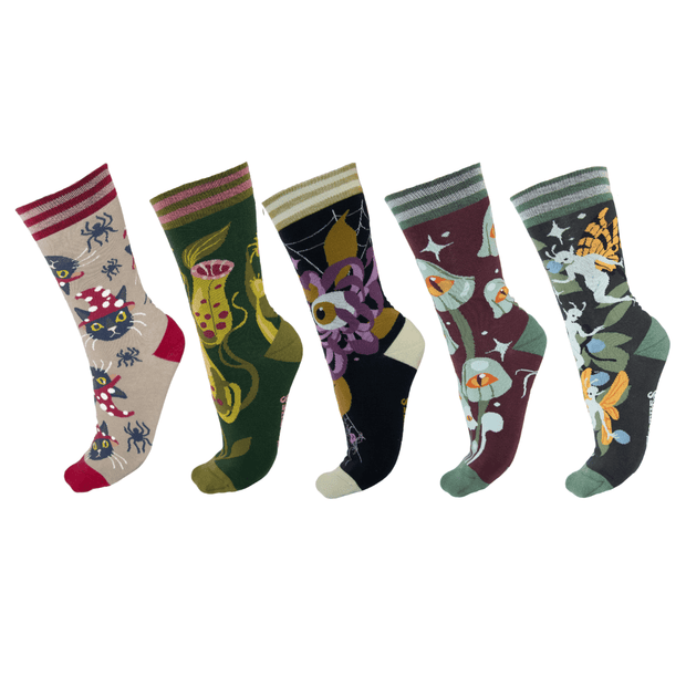 Cottagecore Crew Sock Pack | 5 Designs