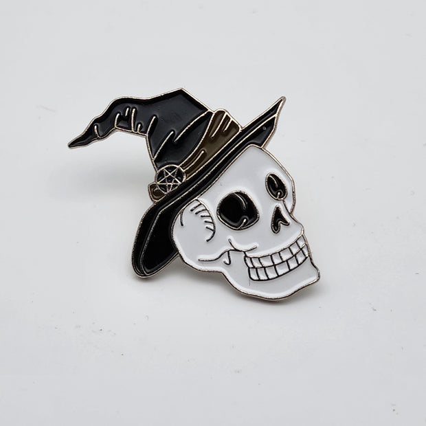 Witch Skull Enamel Lapel Pin