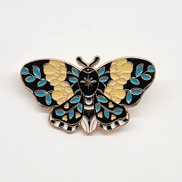 Floral Butterfly Enamel Pins