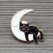 Celestial Cats Enamel Lapel Pins