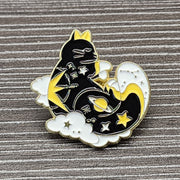 Celestial Cats Enamel Lapel Pins